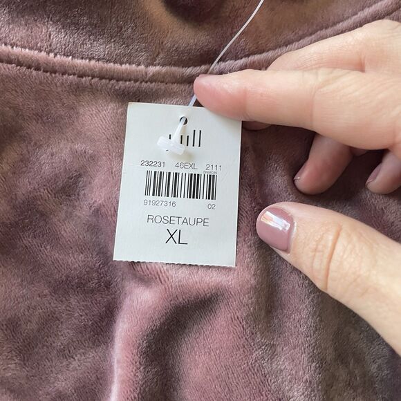 J Jill Pure Jill XL Mauve Pink Purple Velvet Velour Set Track Suit Lounge NWT - Picture 8 of 16